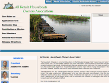 Tablet Screenshot of keralahouseboatowners.com